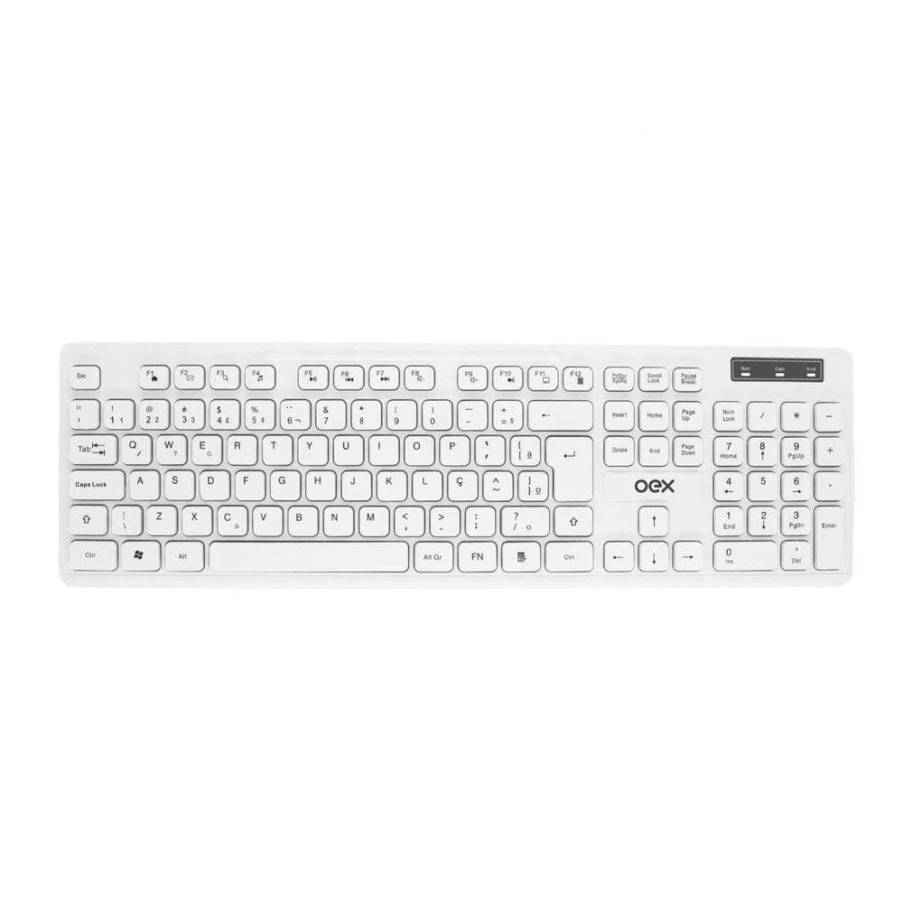 Teclado Branco Flat Oex Tc304