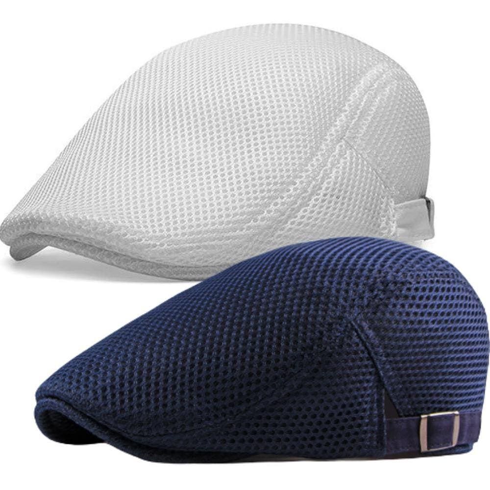 Kit 2 Boné Boinas Masculina Verão Premium Bege E Cinza