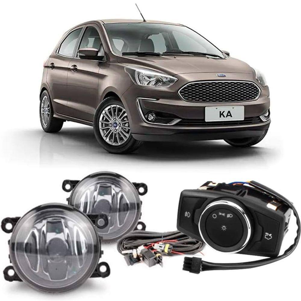 Kit farol auxiliar Milha Ka 2019 em diante Bmo sem grade