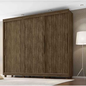 Guarda Roupa Flex Milão 100% Mdf 3 Portas de correr 5 Gavetas