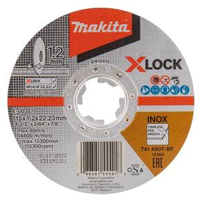 Disco De Corte 15X1.2X22.23 P/Inox Makita E-00387
