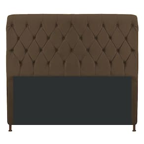 Cabeceira 160 Cm Queen Size Com Capitonê Suede Marrom