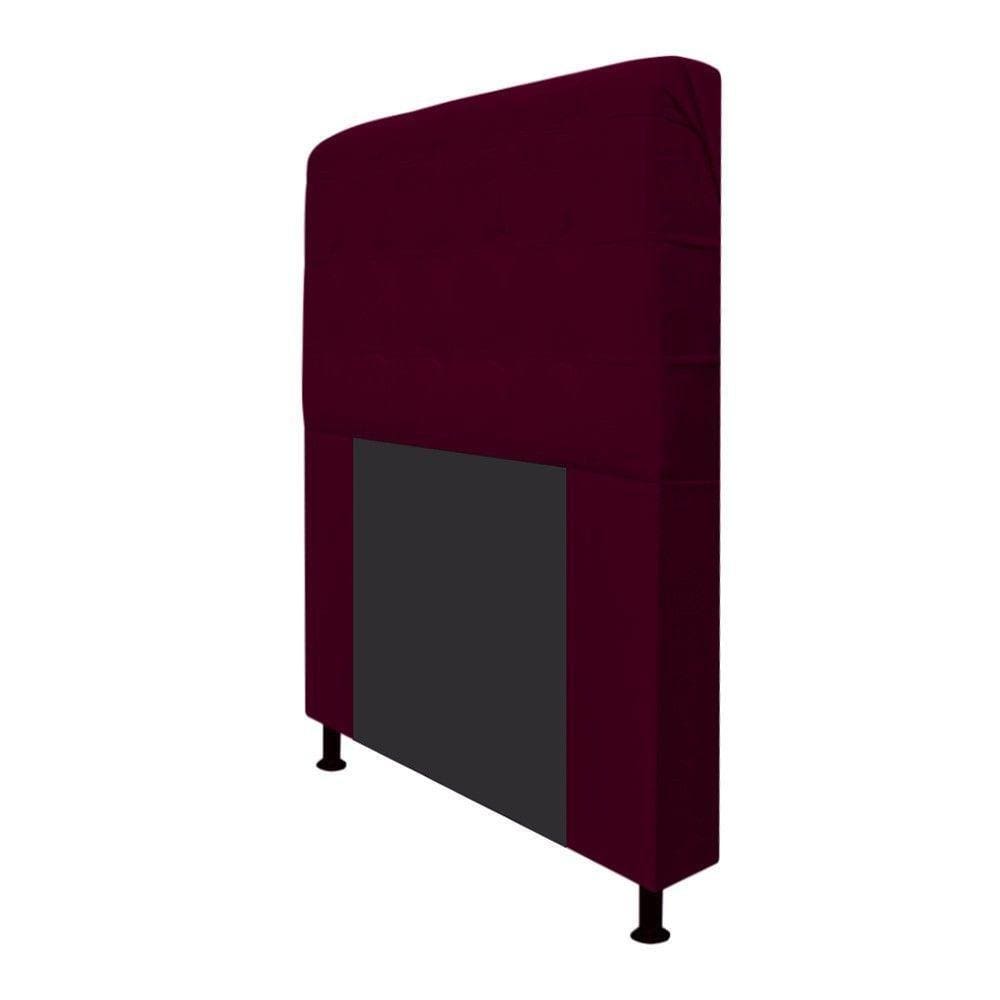 Cabeceira Dama 195 Cm King Size Com Botonê Suede Bordô
