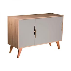 Buffet Aparador Com 3 Portas Murano Carvalho E Verde