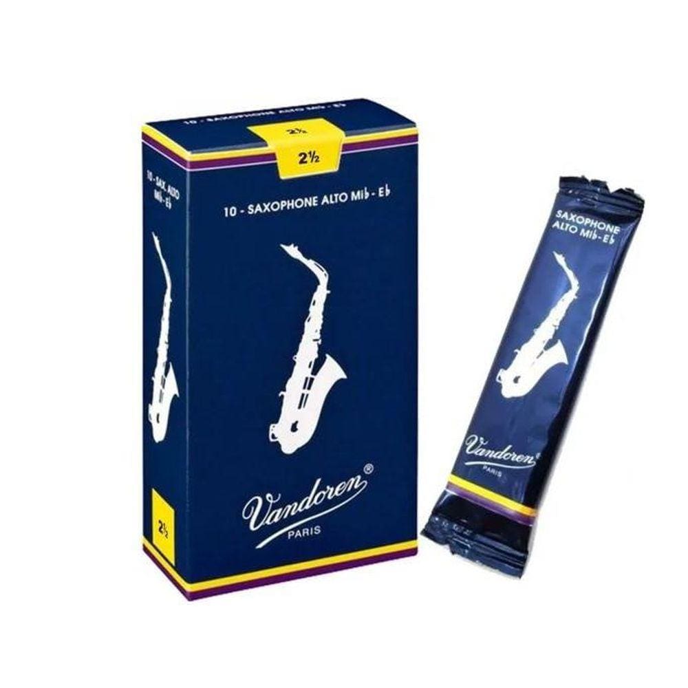 Palheta Sax Alto Nº 2,5 Tradicional Vandoren SR2125