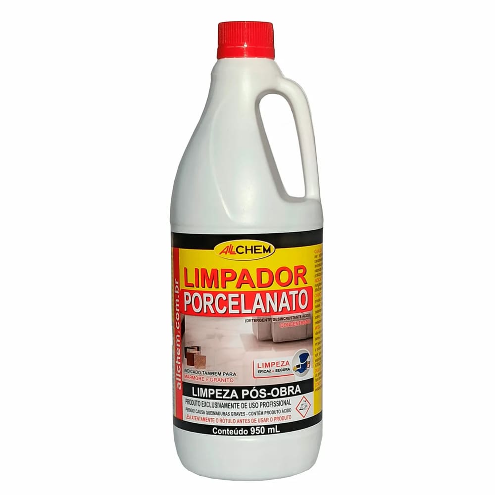 Limpador Concentrado Pós-Obra Para Porcelanato 950Ml Allchem