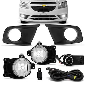 Kit Farol Auxiliar Milha Onix Lt/Ls 2014 Diante Com Moldura