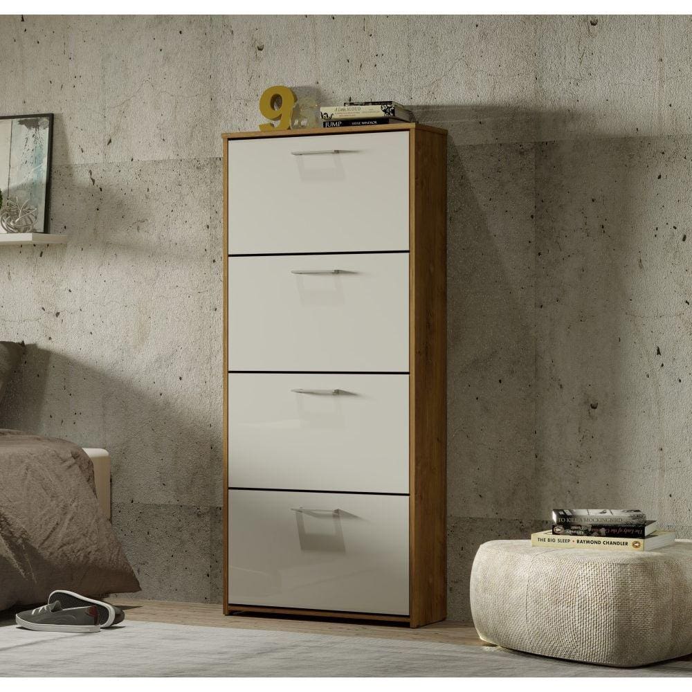 Sapateira 4 portas basculantes Anne Canela Off White