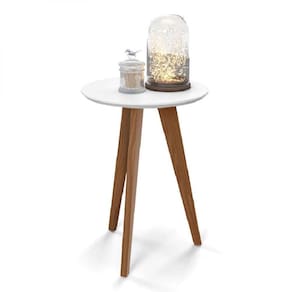 Mesa Lateral Liv Matic Branco Soft/Eco Wood