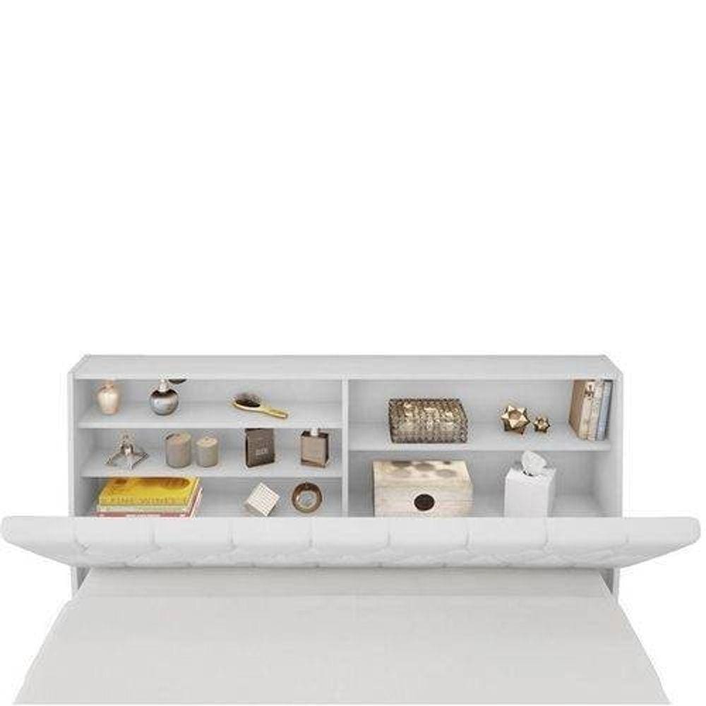 Cabeceira box Queen 1,58 Isis Branco Com Capitonê 08