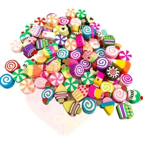 Missangas De Doces Com 50 Pecas Infantil Criancas Pulseiras Colar