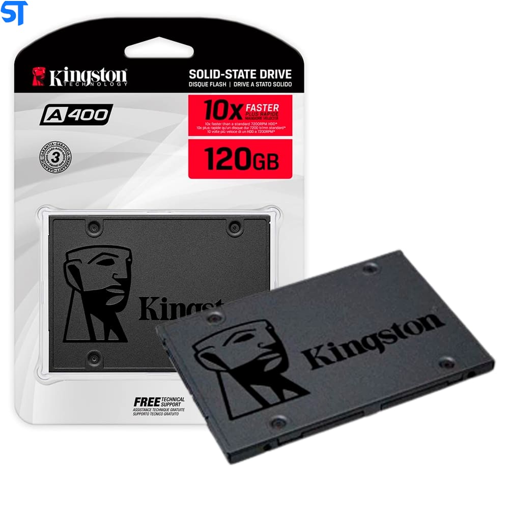 HD SSD Kingston A400 120Gb 2.5” SATA Rev. 3.0 6Gb/s SA400S37/120GCN - Cartela