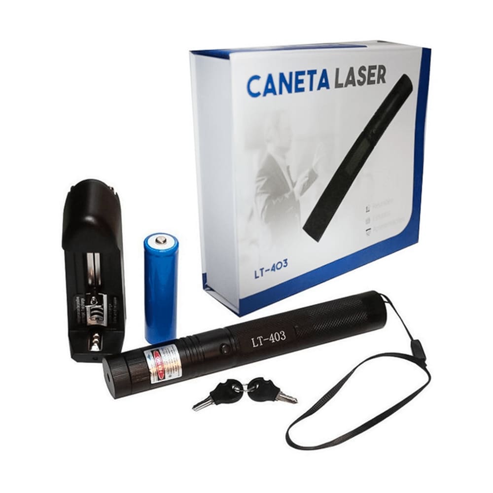 Caneta Laser Pointer com estojo [Luatek]