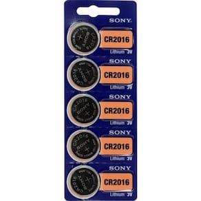 Pilha Botao 3V Litio Cr2016 Sony Cartela Com 5 Pilhas Car/5