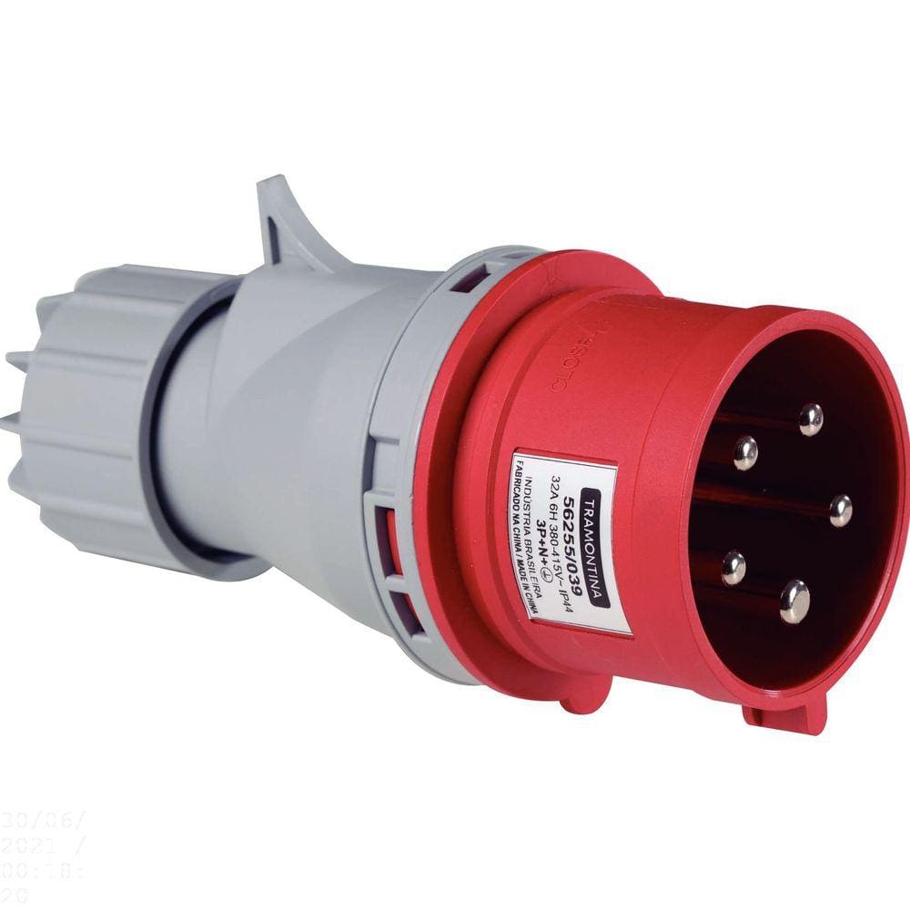 Plugue Móvel Industrial 3P+N+T 32 A 380-415 Vca 6 H Tramontina Tramontina