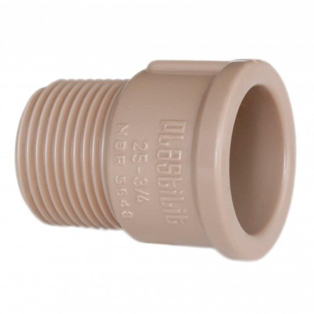 Adaptador Soldável Plastilit Curto 32mm x 1P Embalagem com 25 Unidades