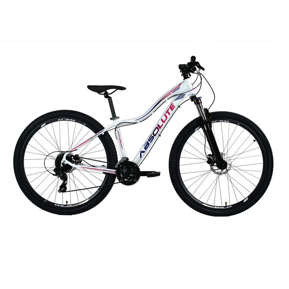 Bicicleta Aro 29 Absolute Hera Feminina 24v Alumínio K7 Câmbios Shimano Freio Hidráulico Garfo Trava - Branco