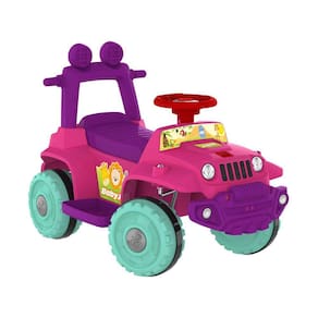 Andador Babyjipe - Passeio e Andador - Rosa e Ciano - Bandeirante