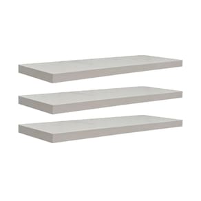 Kit 3 Prateleiras 50 x 15cm Branco Espessura 25mm Invisível