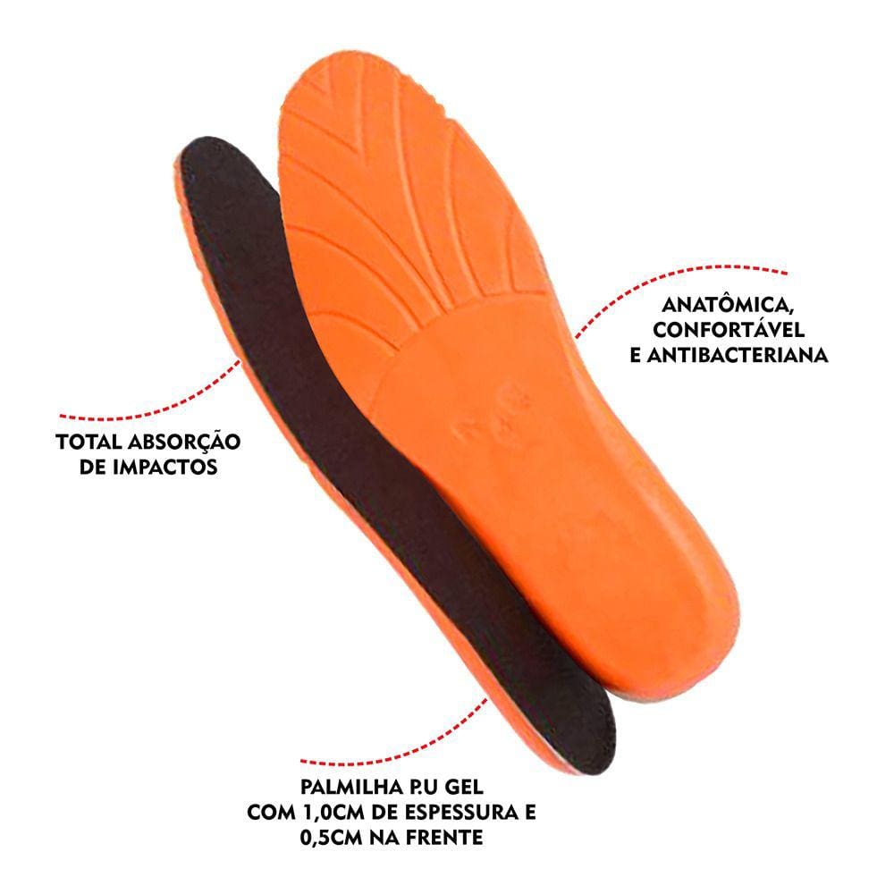 Palmilha de Gel Fina em P.U Ortopédica Macia Confortável Ideal para Tênis Sapatos e Chuteiras