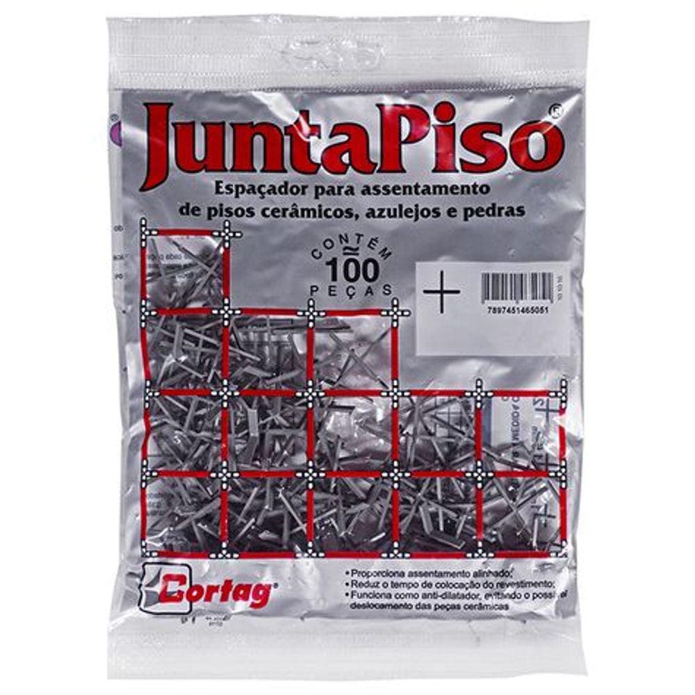 Kit C/ 100 Espaçador Juntapiso 3mm Cortag