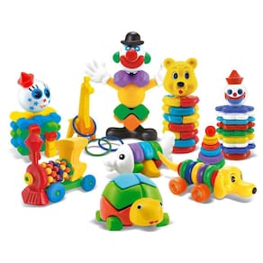 Kit Brinquedos Encaixe E Desencaixe 124 Pçs Em Plástico Jott
