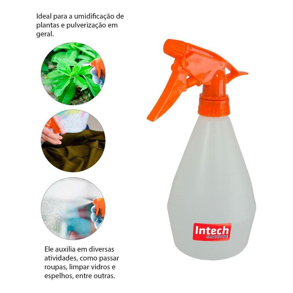 Pulverizador Borrifador Manual Capacidade 500Ml Intech
