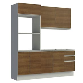 Armário De Cozinha Compacta Madesa Acordes Com Balcão E Torre