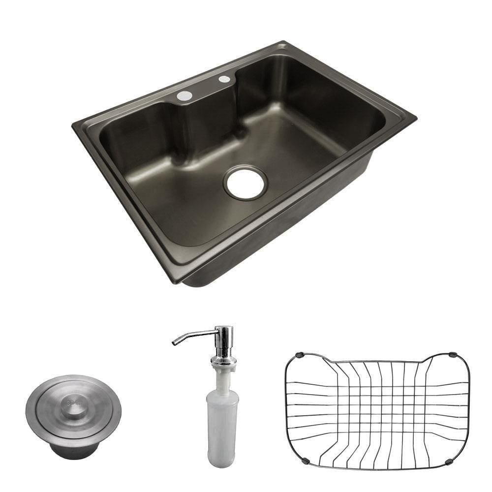 Cuba Pia Gourmet Luxo Prizi Lung Preta Aço Inox 201 42x60cm Kit Completo