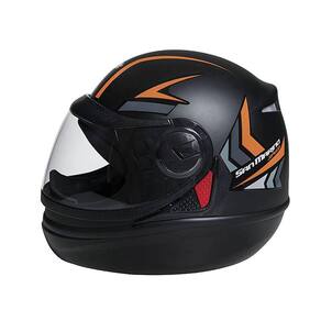 Capacete San Marino Speed One Preto/Laranja Tam 58