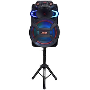 Caixa Som Amplificada Portátil Bluetooth 400W Rms Fm Usb Led Tws Bateria ACA 550 Strondo II Pedestal