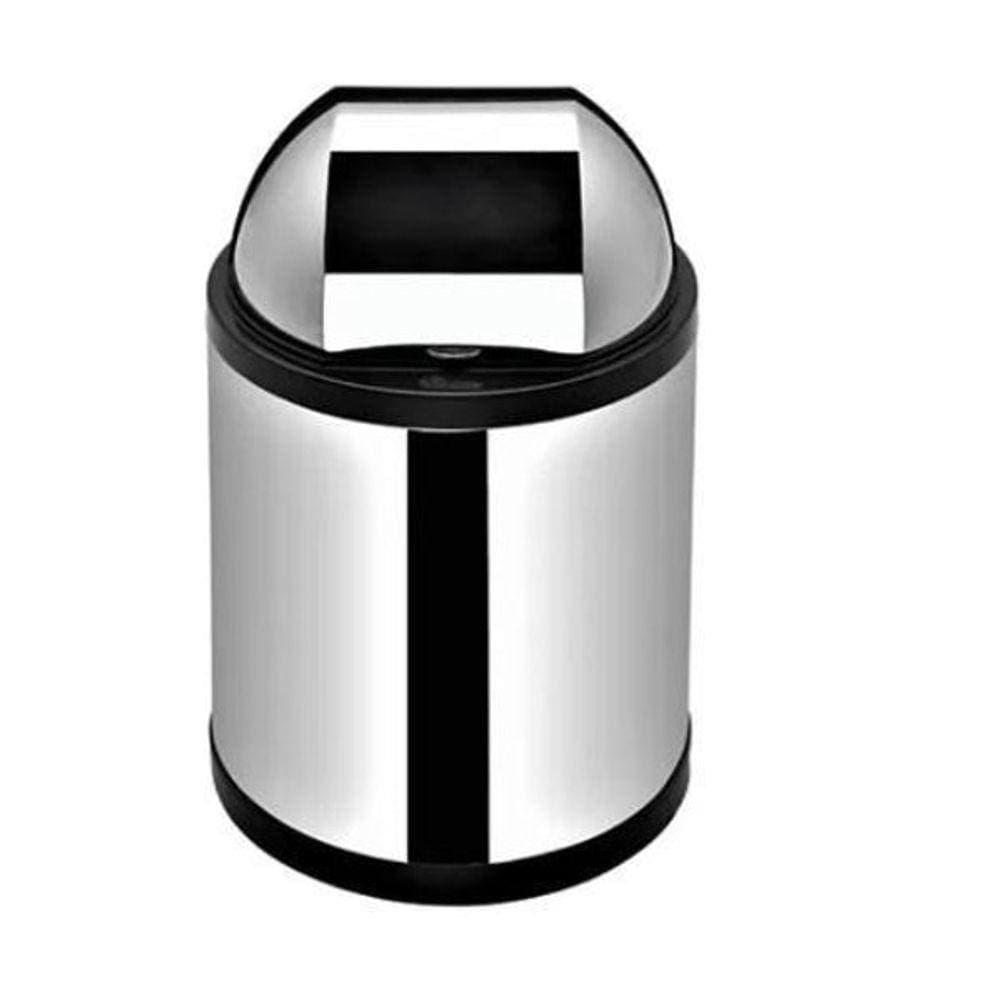 Lixeira De Pia Inox Tampa Retrátil Plástico 2,5 L