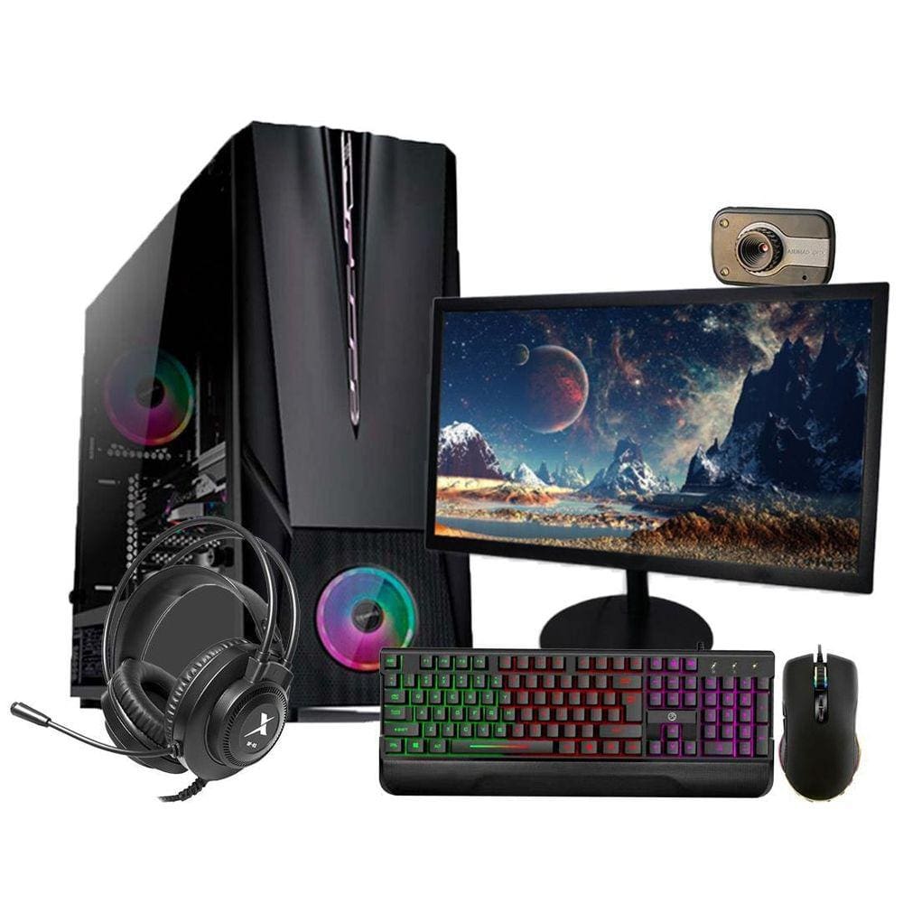 Pc Gamer Completo I5 3470 16Gb Gt 1030 Ssd 480Gb Monitor 19`