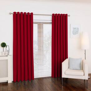 Cortina Tecido Oxford Vermelho 300x180 Sala/quarto | Fabritex