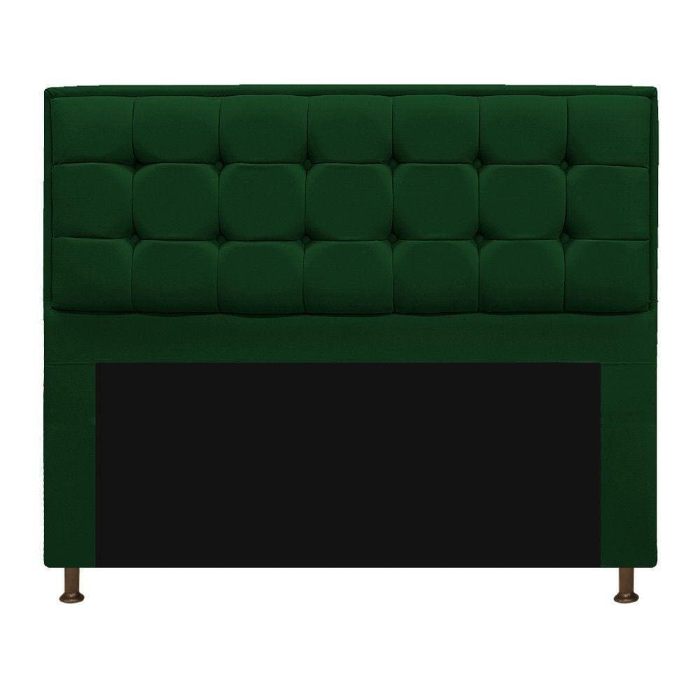 Cabeceira Copenhague 140 Cm Casal Suede Verde