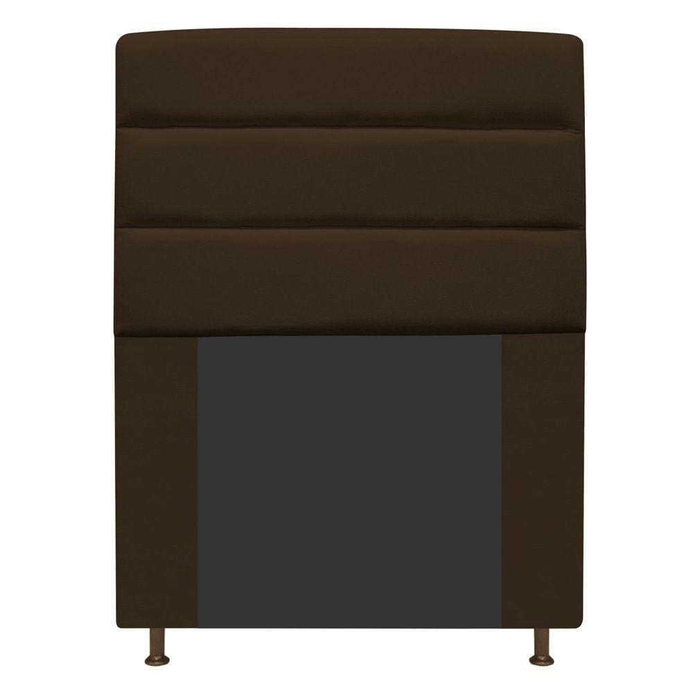 Cabeceira Turim 90 Cm Solteiro Suede Marrom