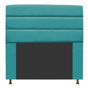 Cabeceira Turim 160 Cm Queen Size Suede Azul Turquesa