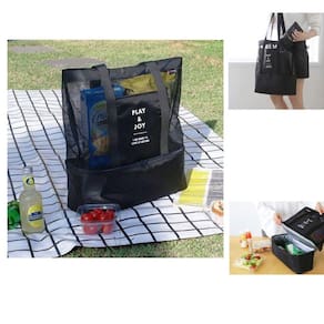 Bolsa de Praia e Passeio Telada com Cooler Embutido Play & Joy: Térmica Várias Cores