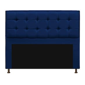 Cabeceira Copenhague 195 Cm King Size Suede Azul Marinho