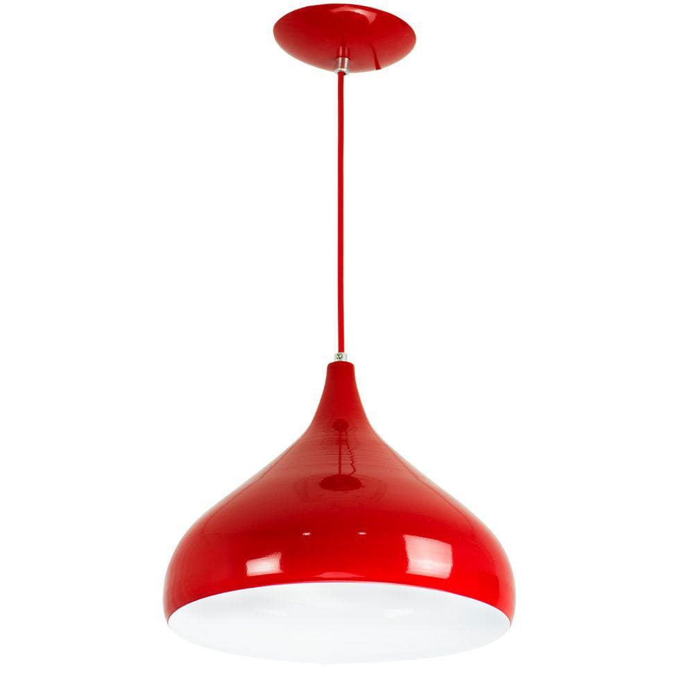 Lustre Pendente Aladim Vermelho 24cm