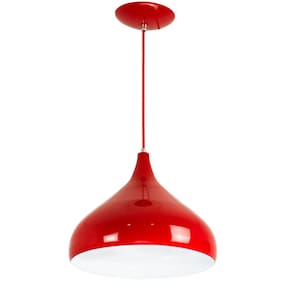 Lustre Pendente Aladim Vermelho 24cm