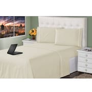 Lençol Queen 3 Peças 400 Fios Toque Macio Ponto Palito Casa Dona