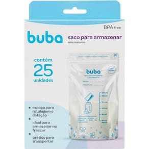 Saco Para Armazenar Leite Materno - 200ml - 25uni Buba