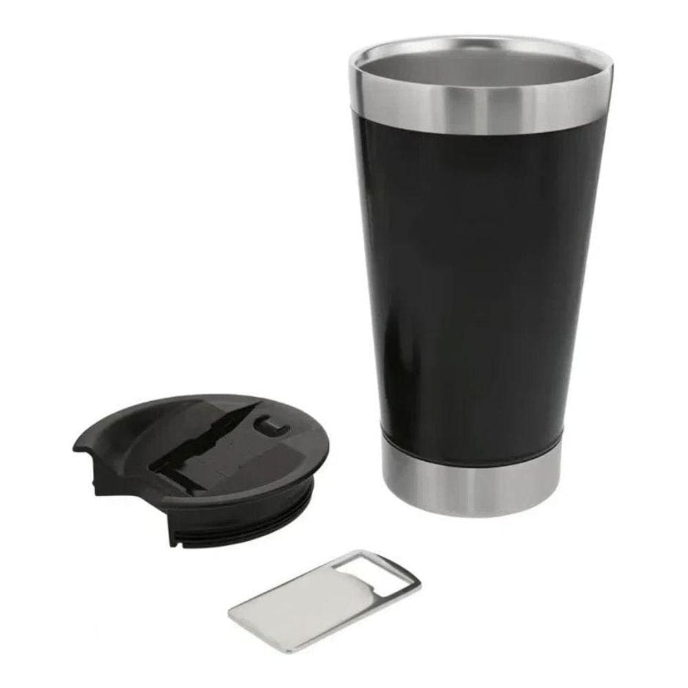 Copo Térmico De Cerveja Inox 500 Ml Preto
