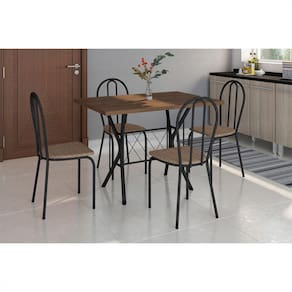 Conjunto Sala De Jantar Artefamol Bruna Mesa Com 4 Cadeiras