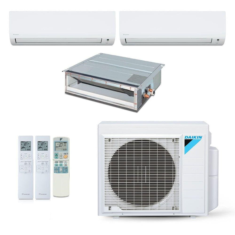 Ar-Condicionado Multi Split Inverter Dakin 24.000 BTUs (2x Evap HW 9.000 + 1 Evap Duto 20.000) Quente/Frio 220V