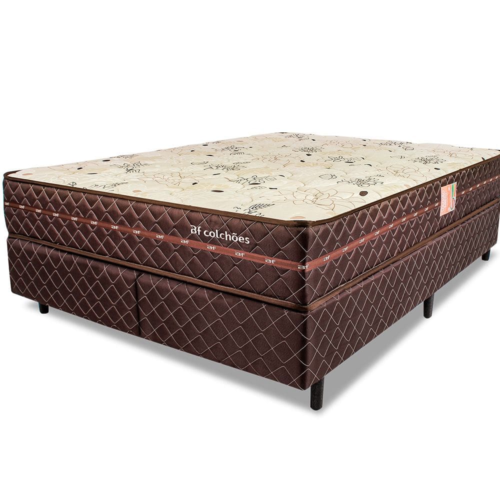 Cama Box Colchão King Ortopédico Firme Espuma D33 Antialérgico Certificado Bege 193x203x58cm - BF Colchões