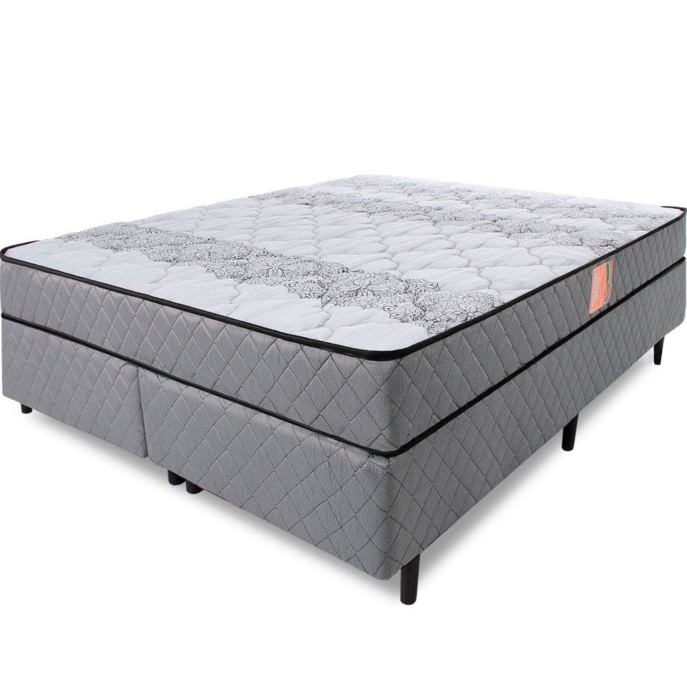 Cama Box Queen Ortopédico Espuma D33 Firme 158x198x51cm BF Colchões