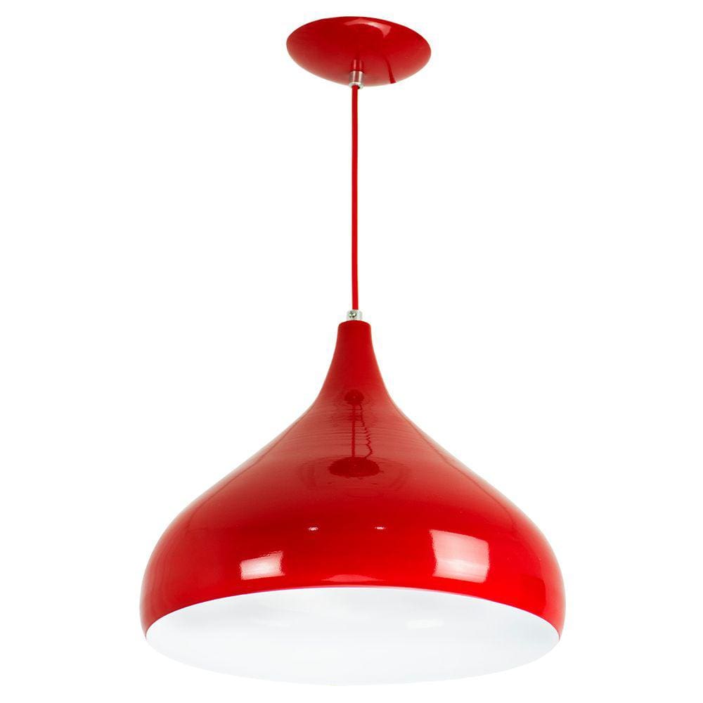 Lustre Pendente Aladim Vermelho 31cm