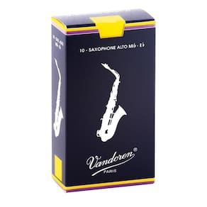 Palheta Sax Alto Sib Nº 3 Tradicional Caixa Com 10 Unidades Vandoren SR213